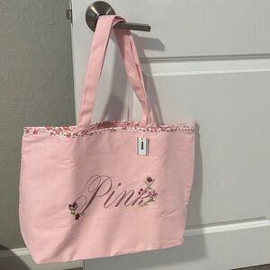 PINK Victoria's Secret Light Pink Floral Tote